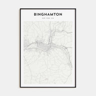 Binghamton Map Portrait Poster