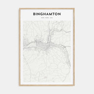 Binghamton Map Portrait Poster