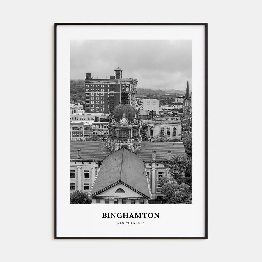 Binghamton Portrait B&W Poster