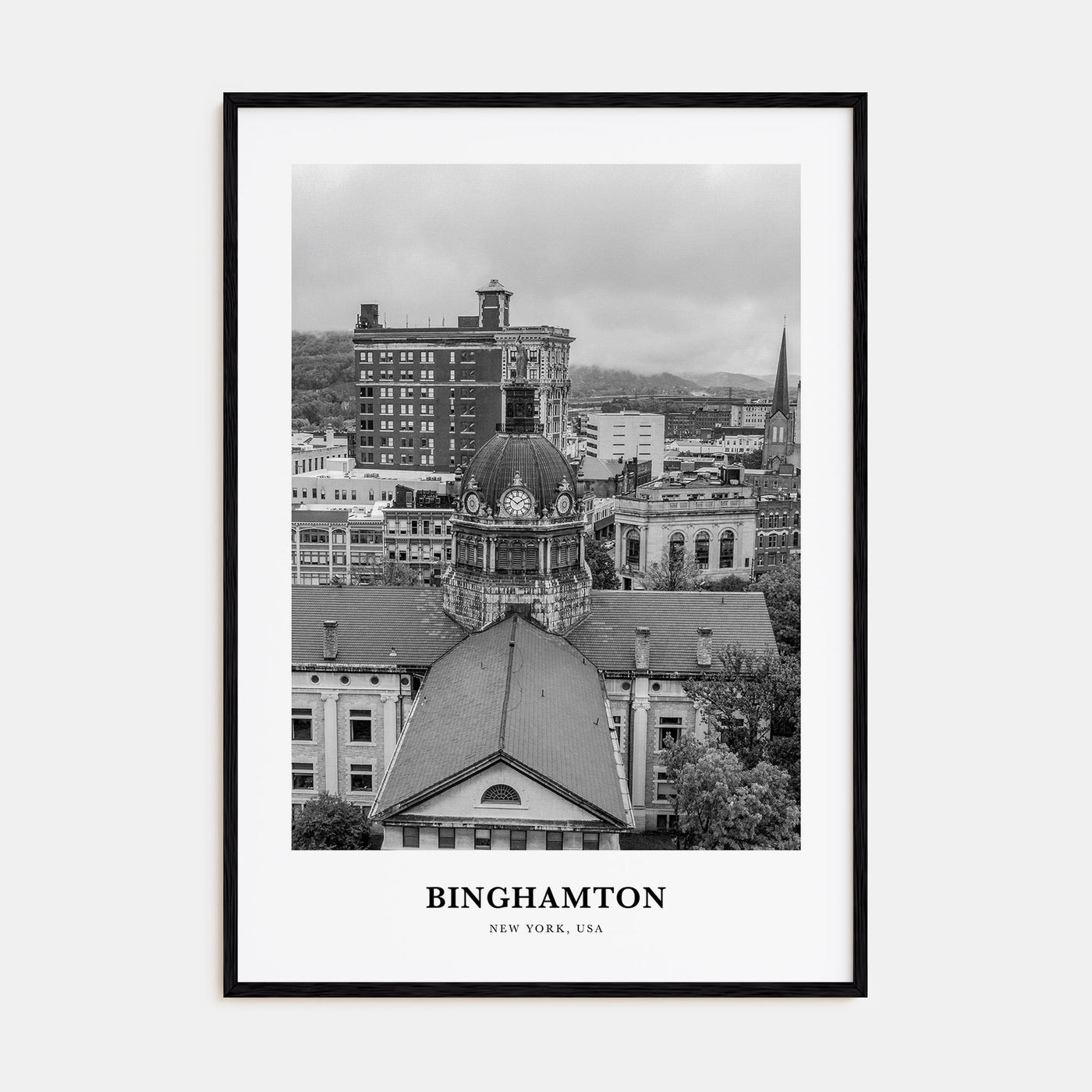 Binghamton Portrait B&W Poster