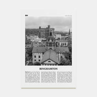 Binghamton Travel B&W Poster