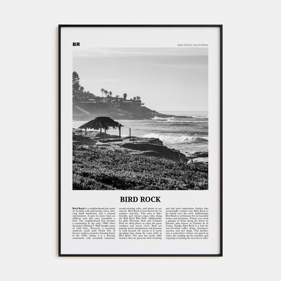 Bird Rock Travel B&W No 1 Poster