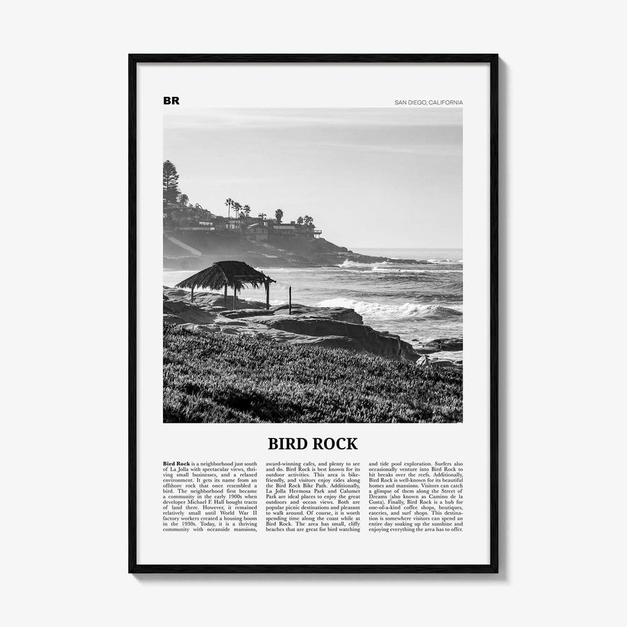 Bird Rock Print Black and White No 1, Bird Rock Wall Art, Bird Rock Poster, Bird Rock Photo, Bird Rock Wall Décor, San Diego, California