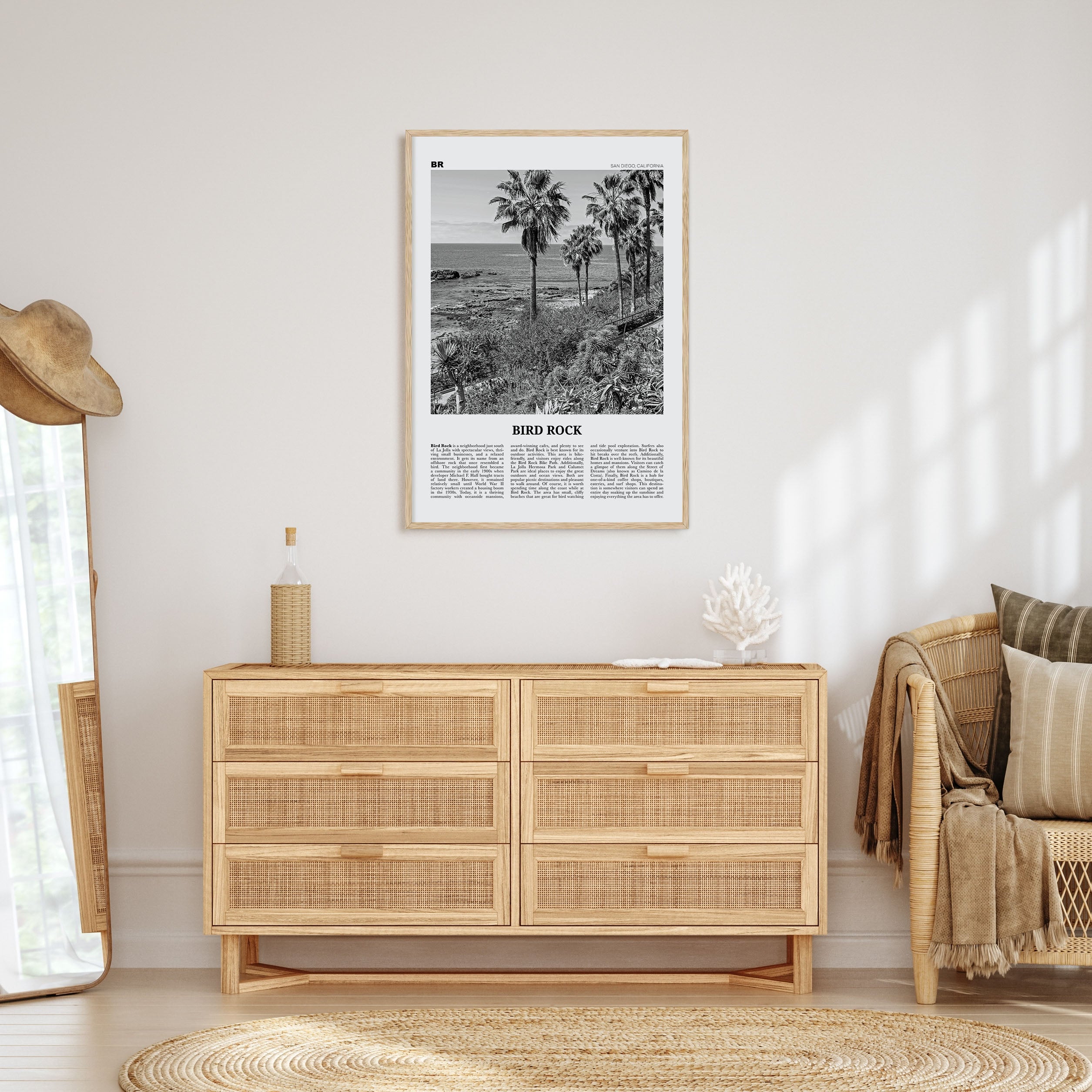 Bird Rock Travel B&W No 2 Poster