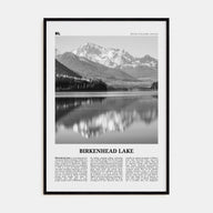 Birkenhead Lake Travel B&W Poster