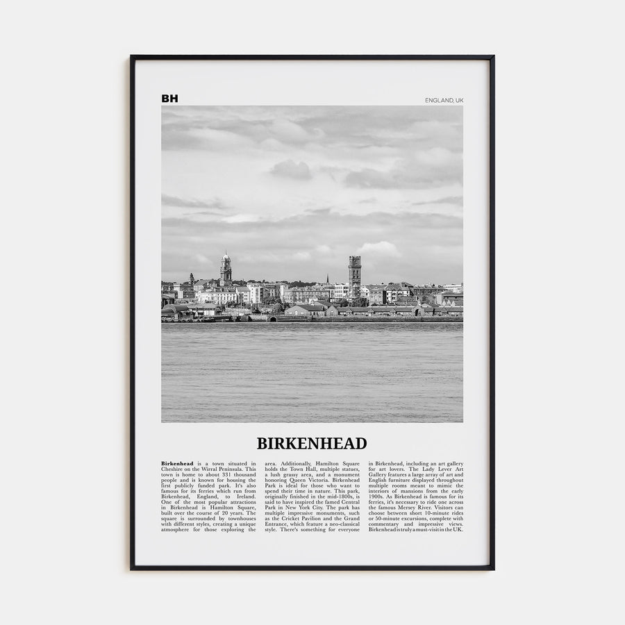 Birkenhead Travel B&W Poster