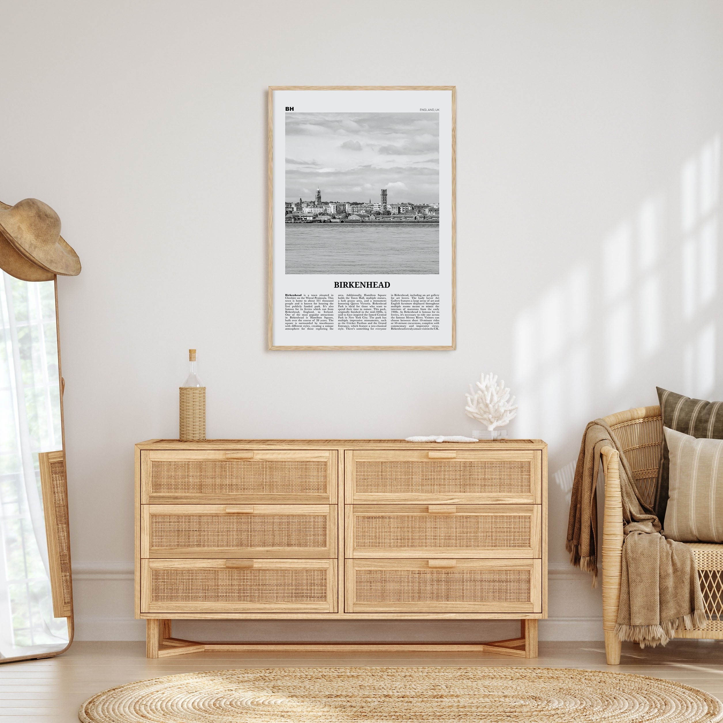 Birkenhead Travel B&W Poster