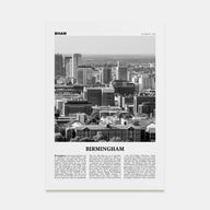 Birmingham, Alabama Travel B&W Poster