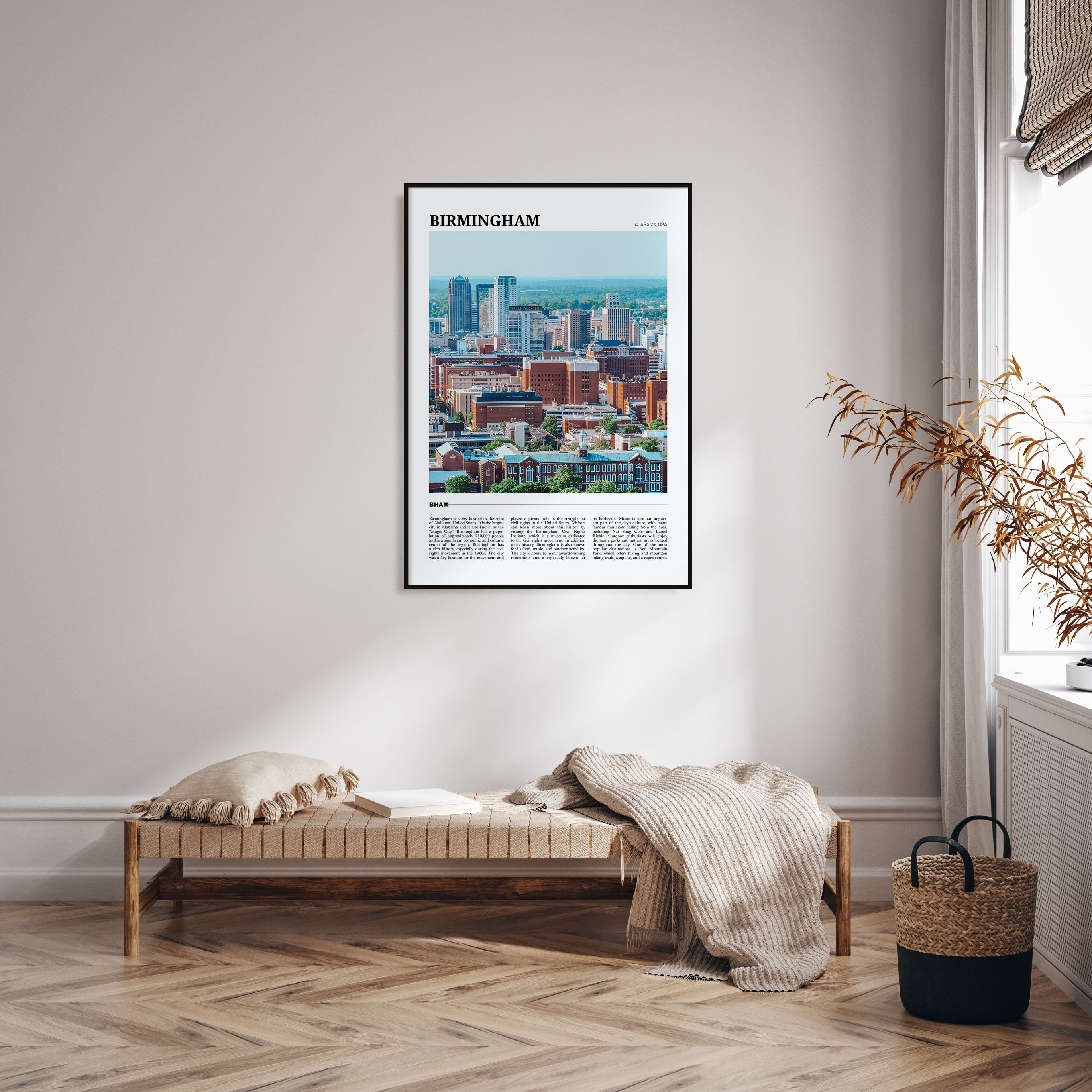 Birmingham, Alabama Travel Color Poster
