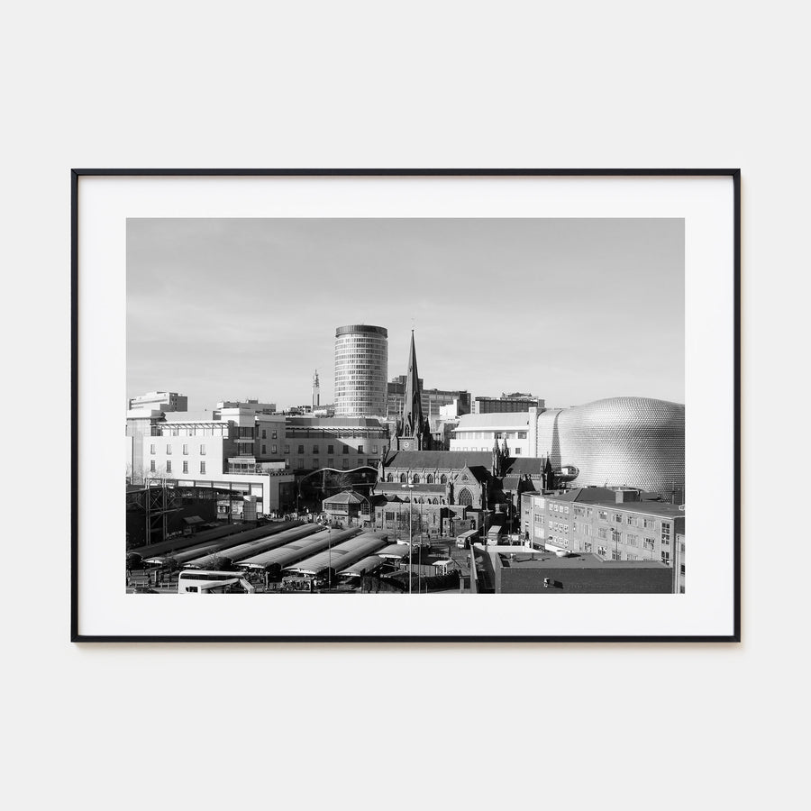 Birmingham, England Landscape B&W Poster