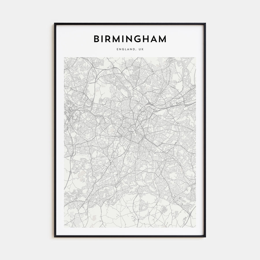 Birmingham, England Map Portrait Poster