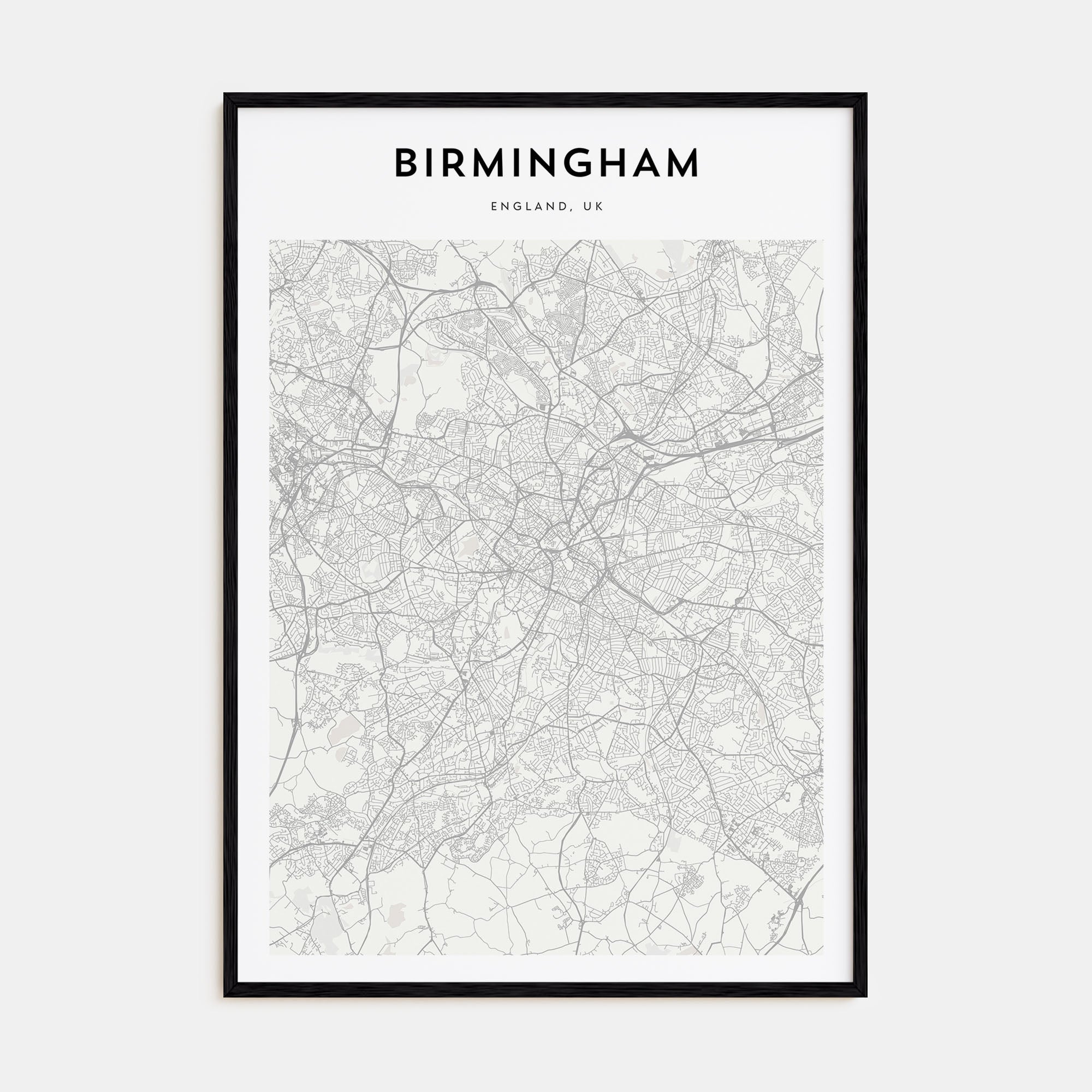 Birmingham, England Map Portrait Poster