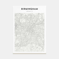 Birmingham, England Map Portrait Poster