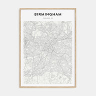 Birmingham, England Map Portrait Poster
