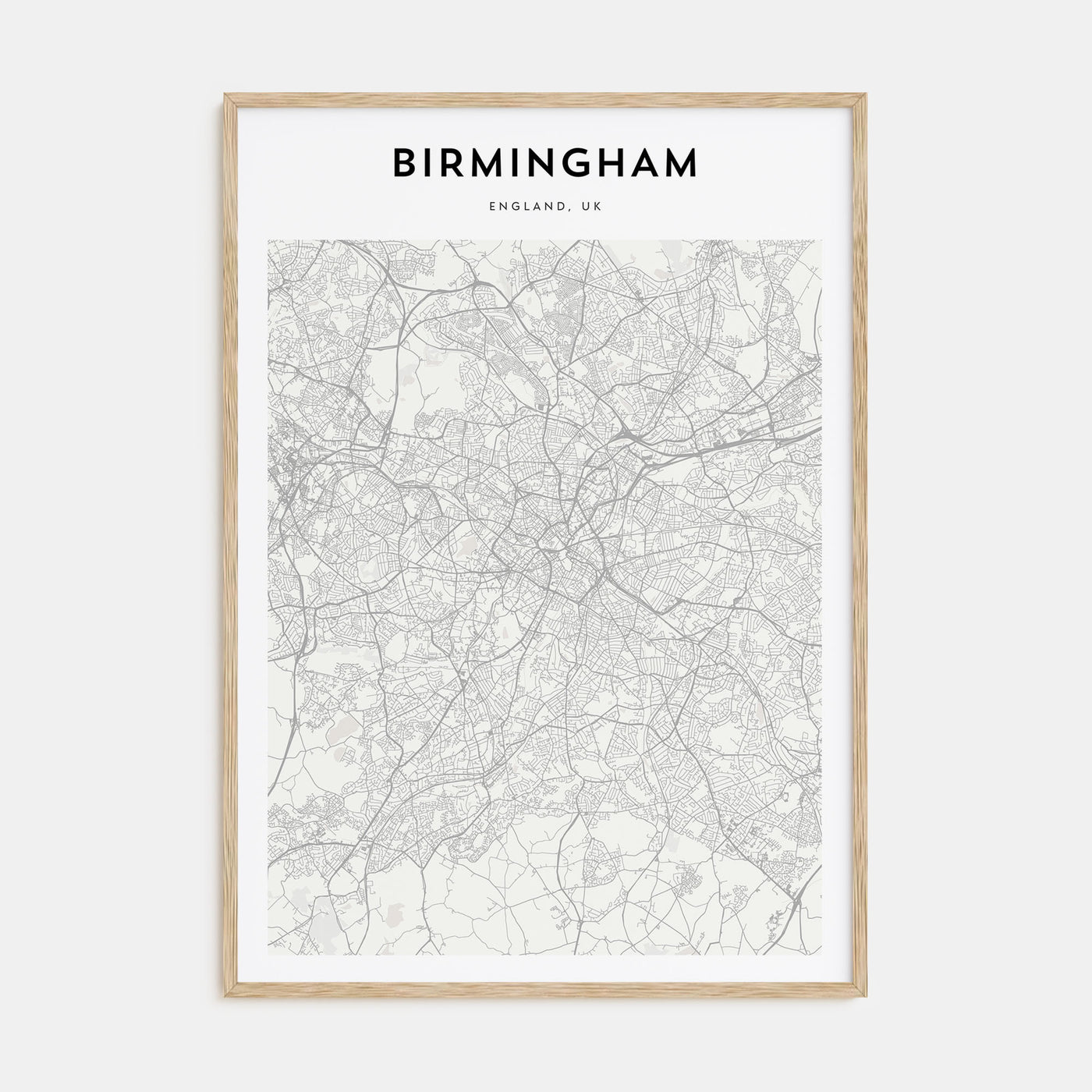 Birmingham, England Map Portrait Poster