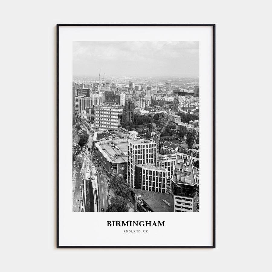 Birmingham, England Portrait B&W Poster