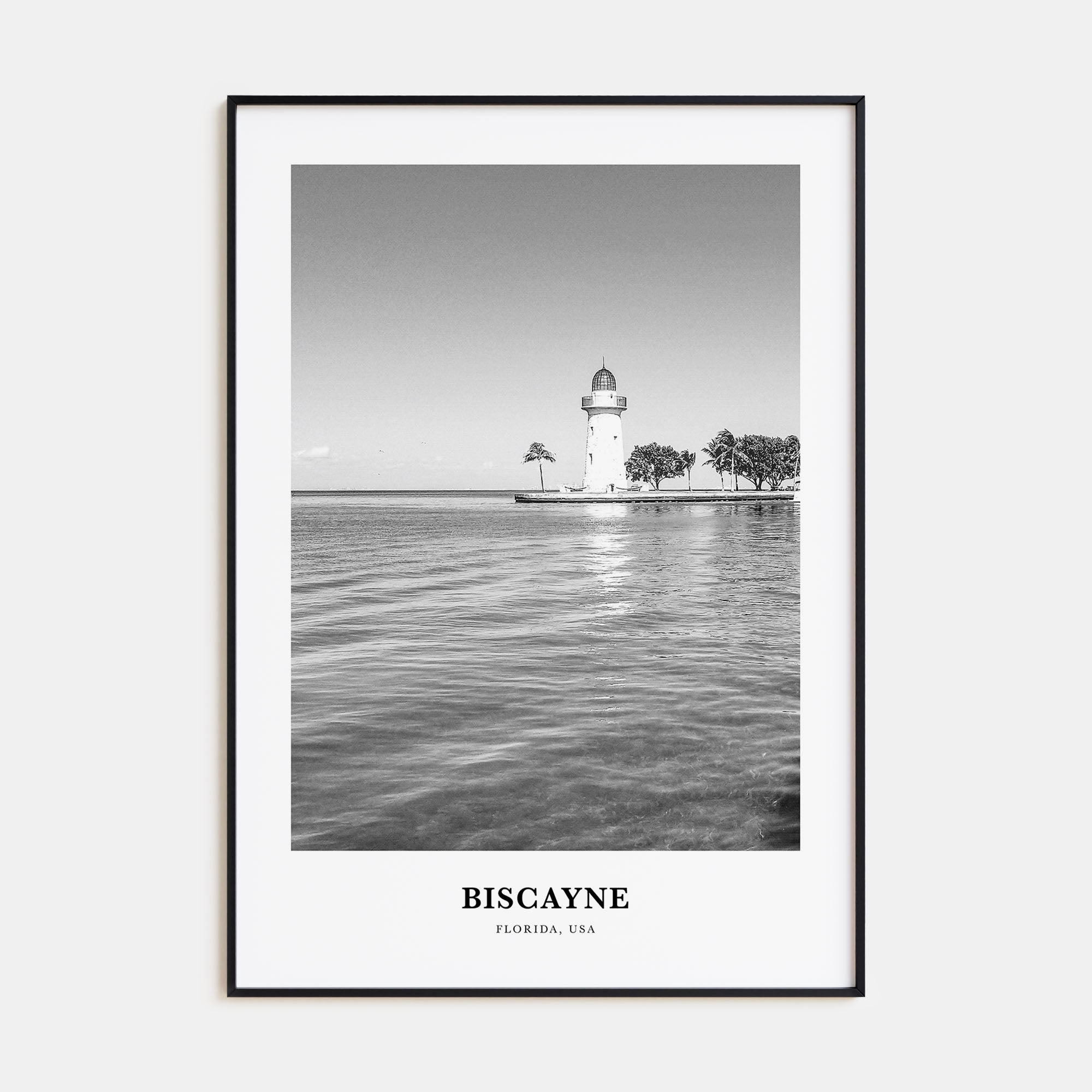 Biscayne National Park Portrait B&W Poster