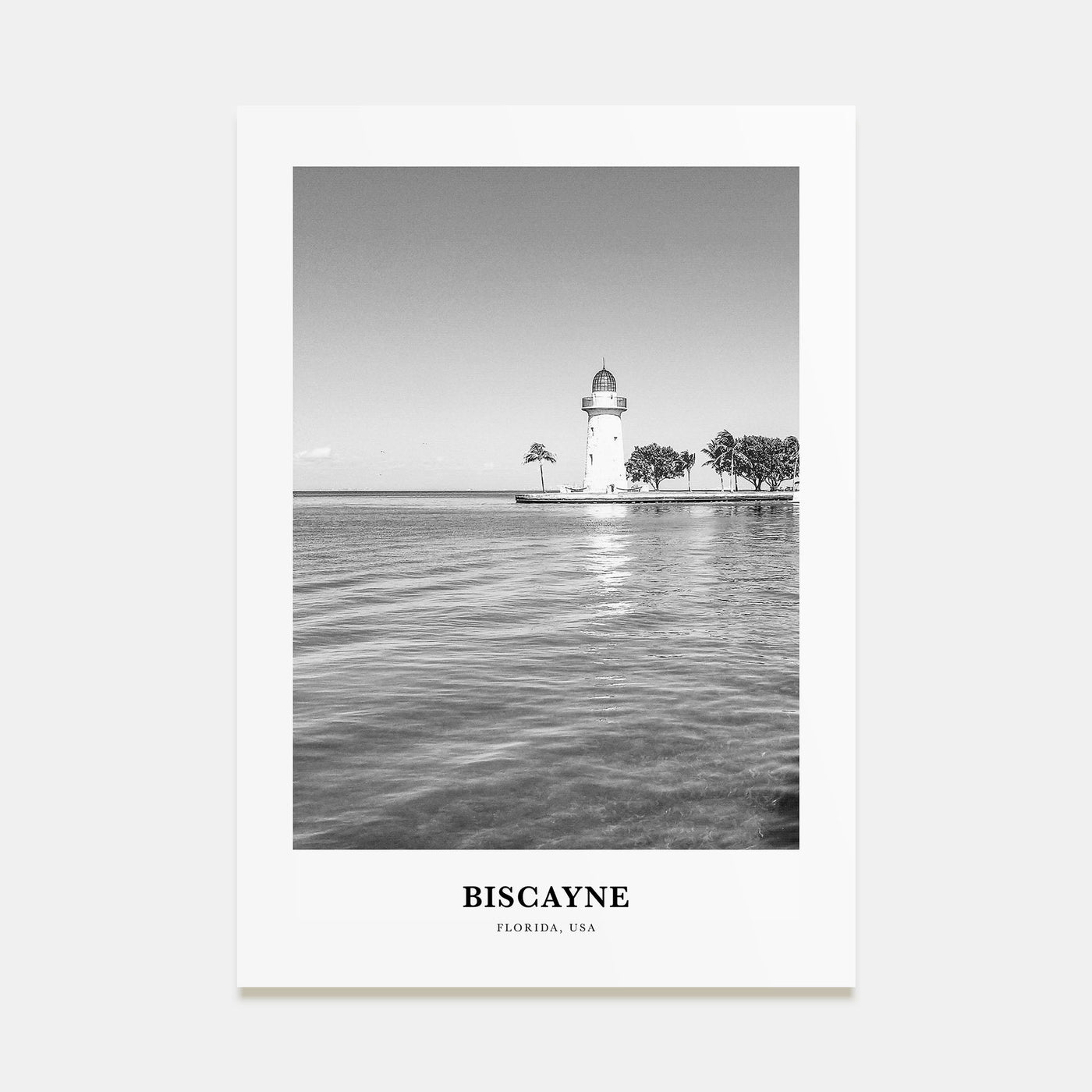 Biscayne National Park Portrait B&W Poster