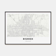 Bishkek Map Landscape Poster