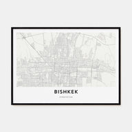 Bishkek Map Landscape Poster