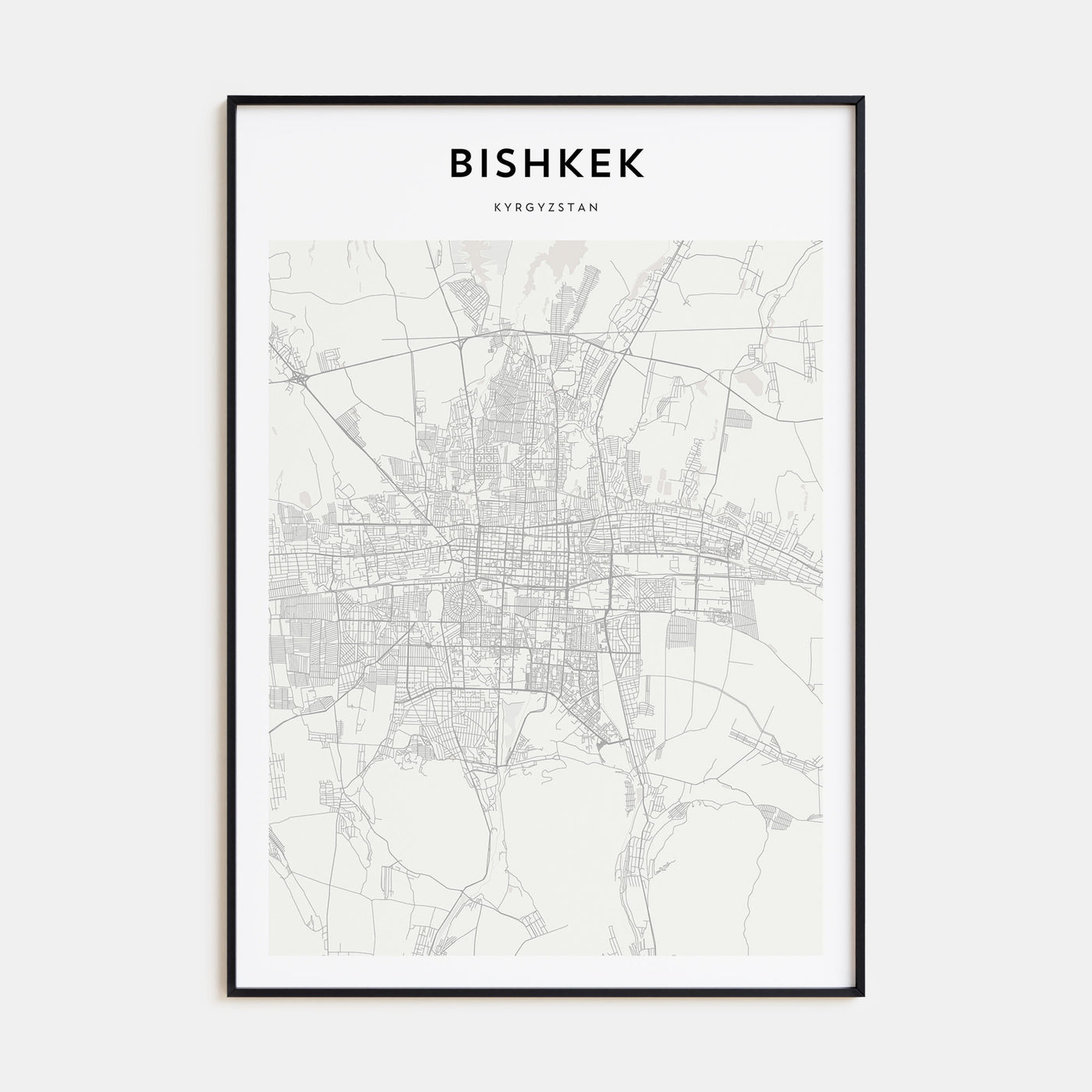 Bishkek Map Portrait Poster