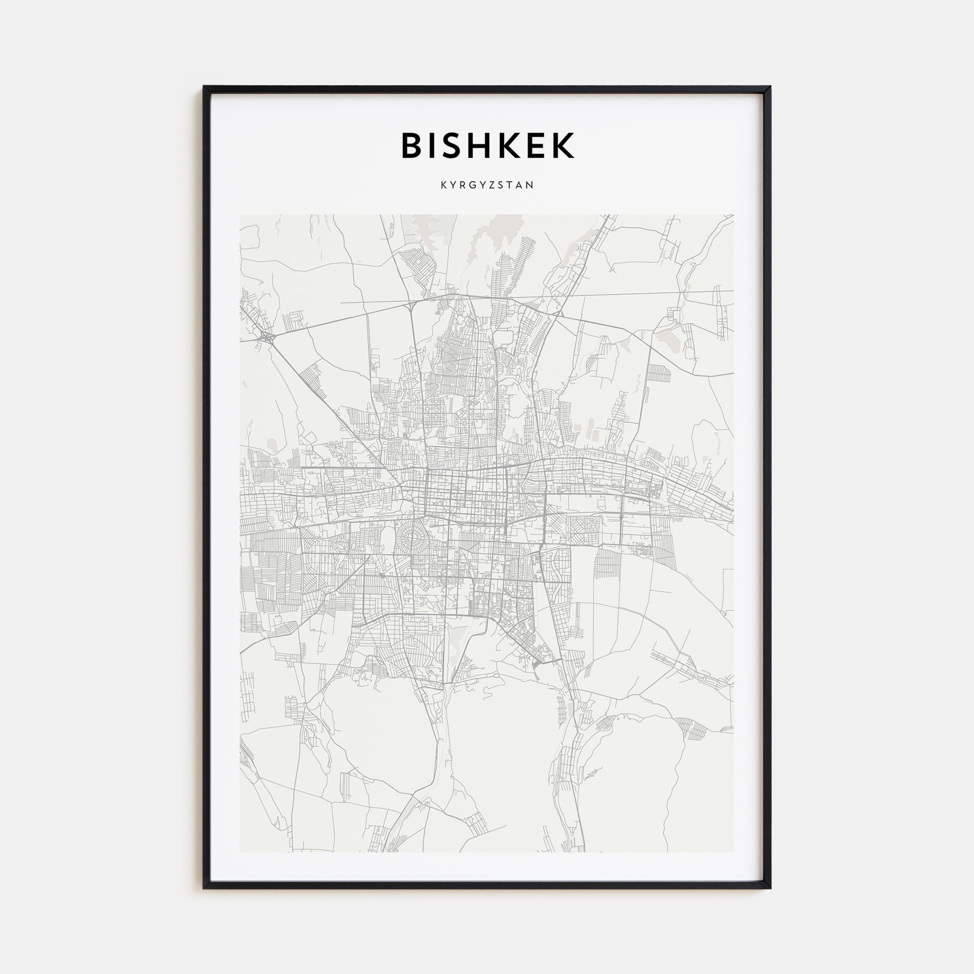 Bishkek Map Portrait Poster