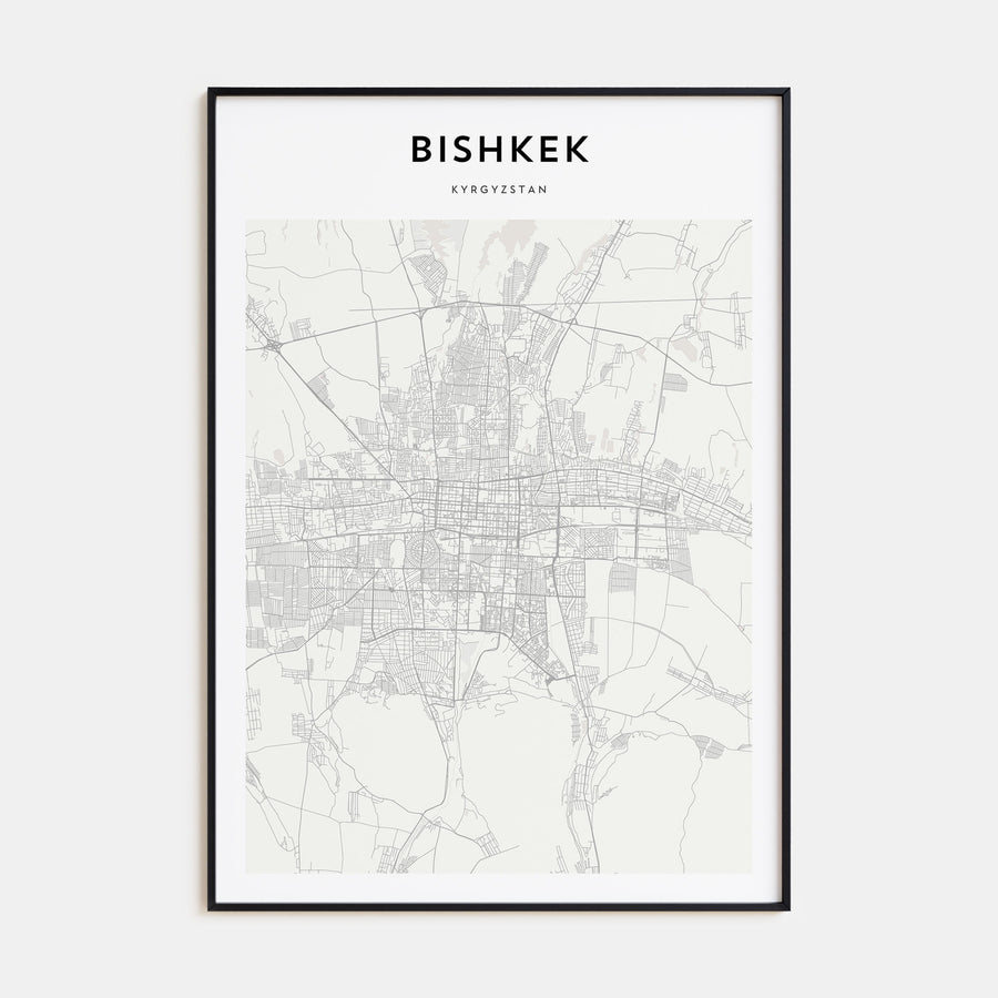 Bishkek Map Portrait Poster