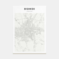 Bishkek Map Portrait Poster