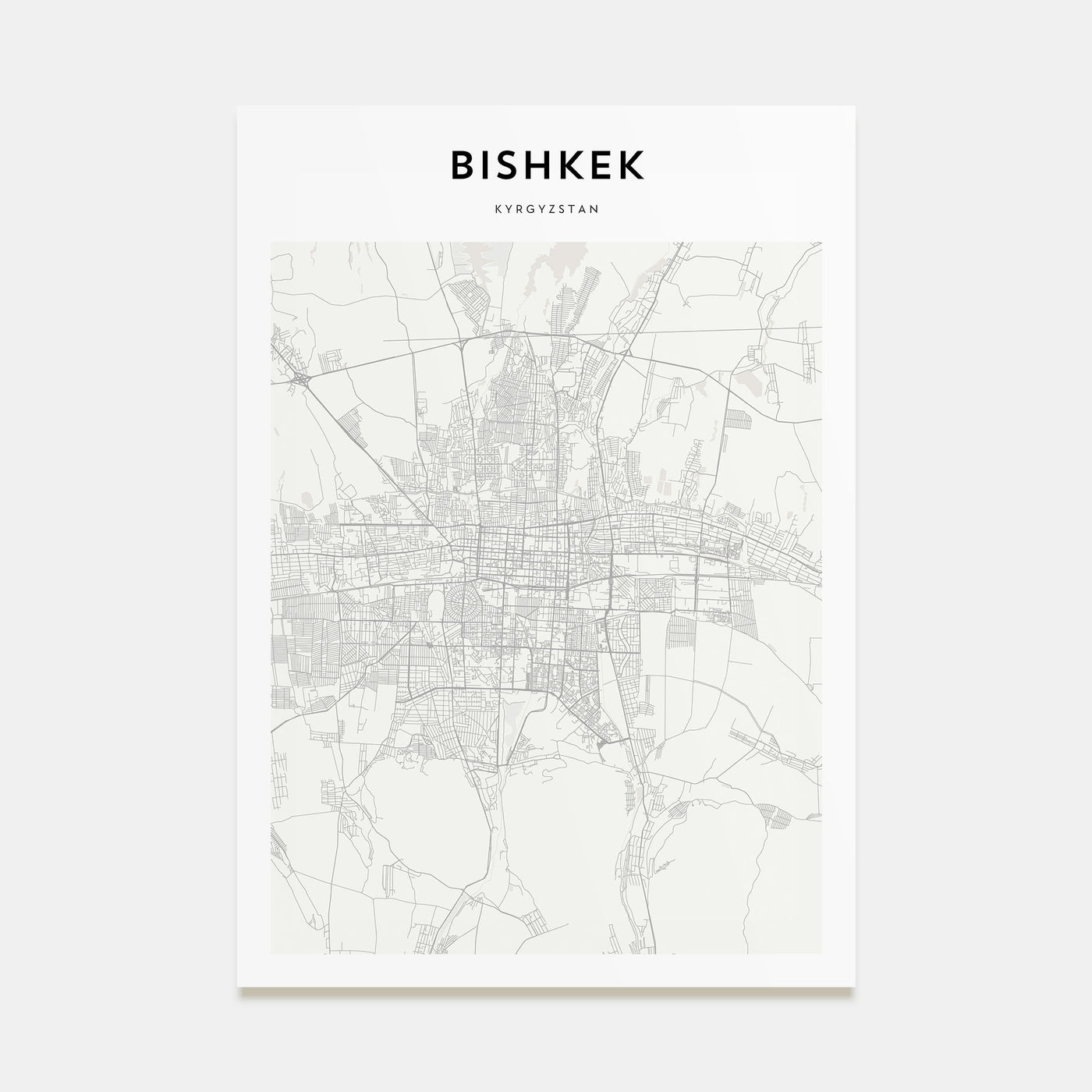 Bishkek Map Portrait Poster