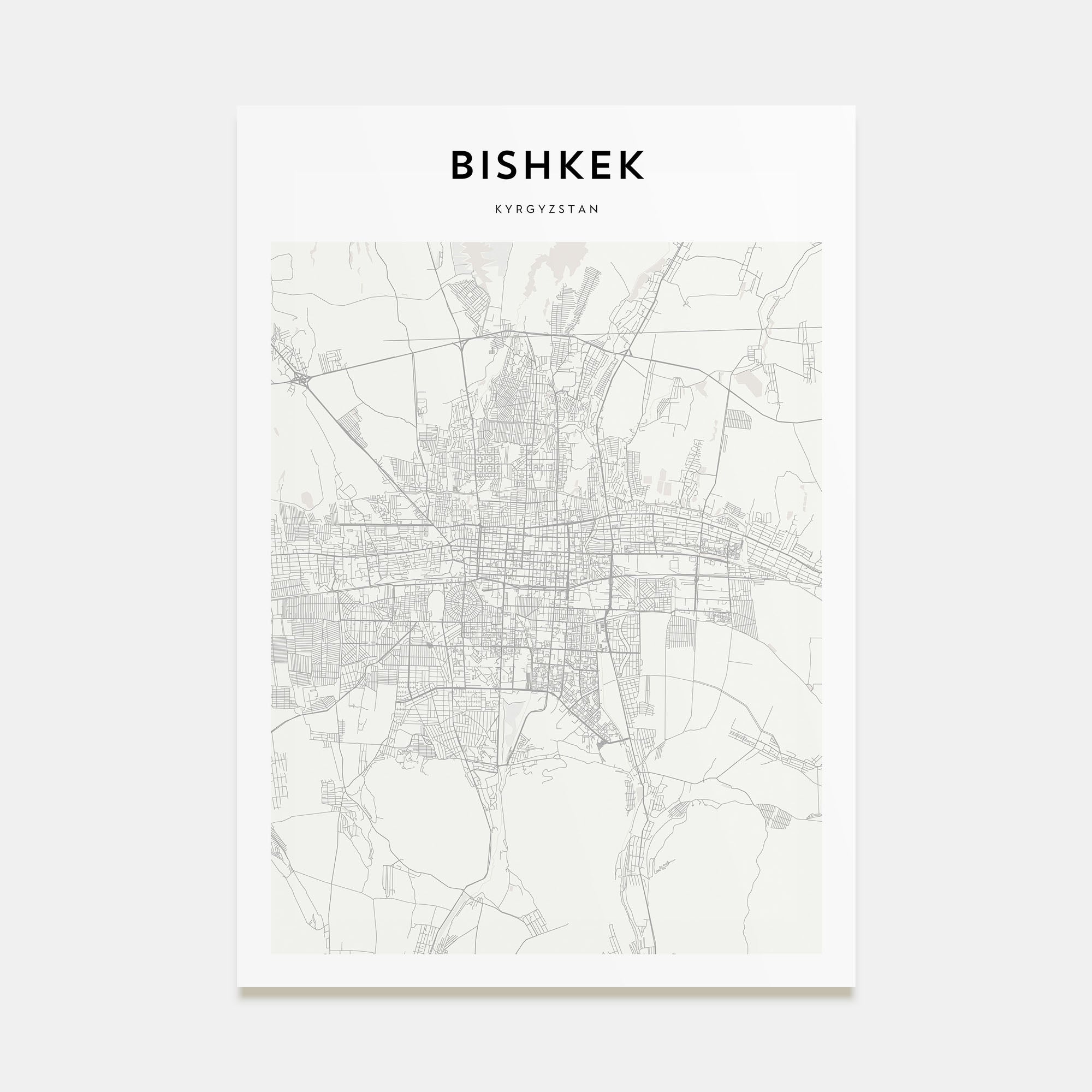 Bishkek Map Portrait Poster