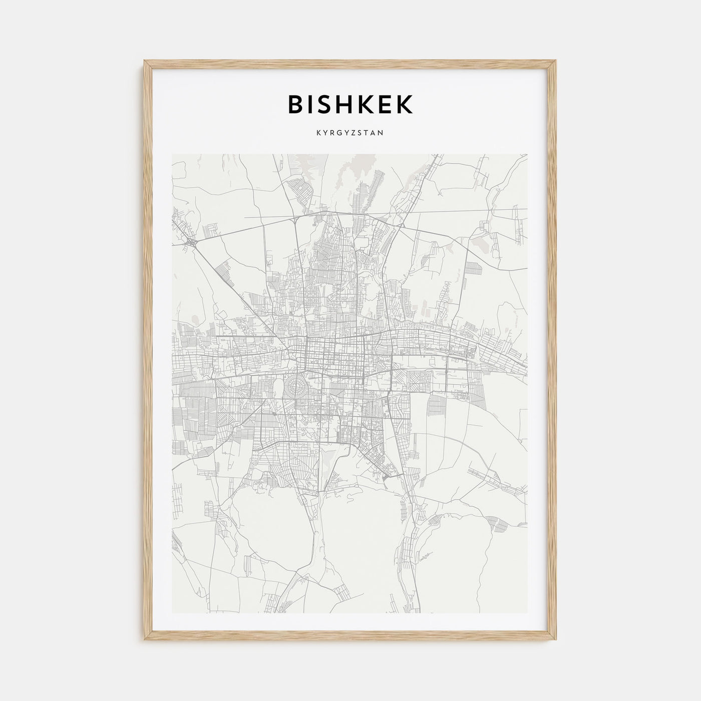 Bishkek Map Portrait Poster