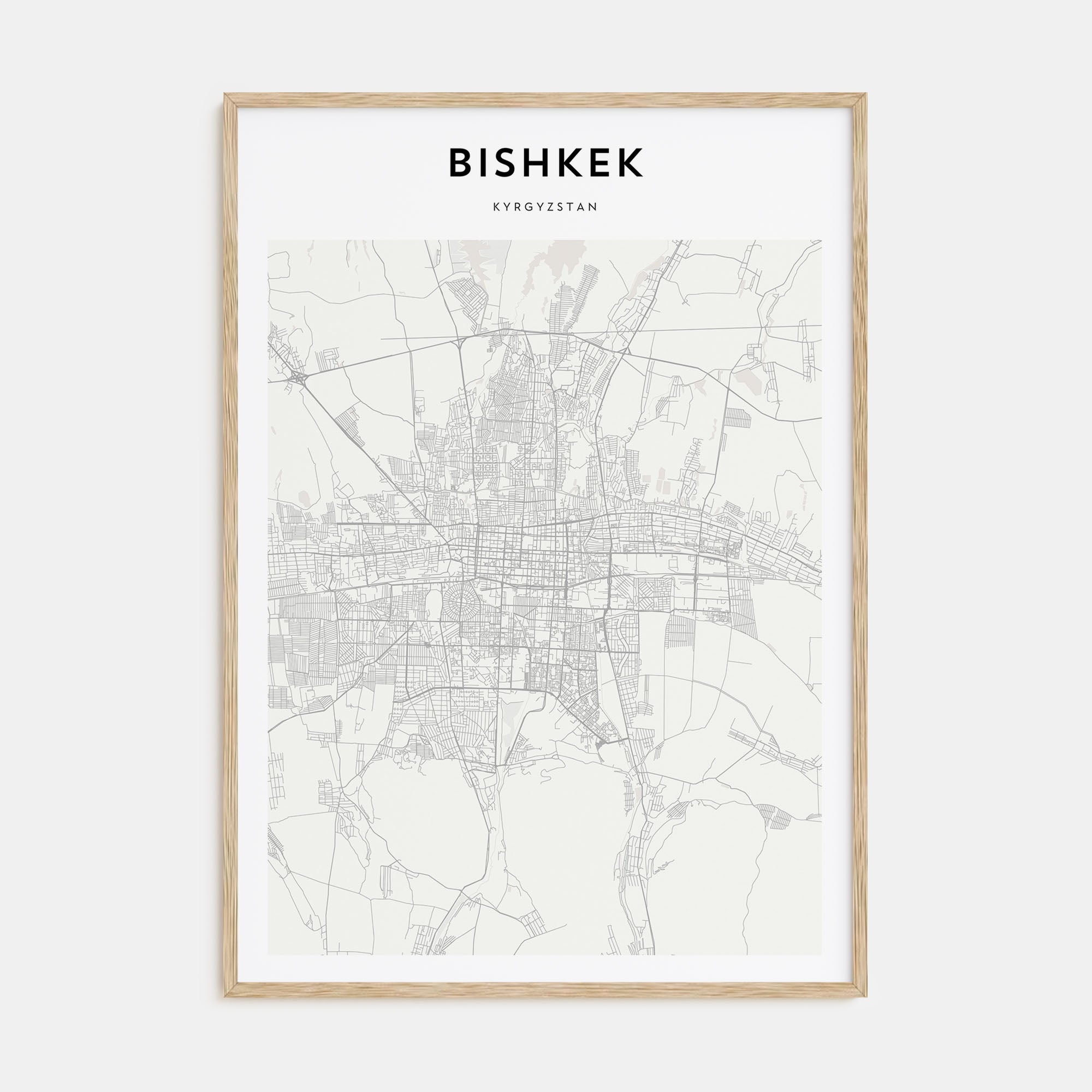 Bishkek Map Portrait Poster