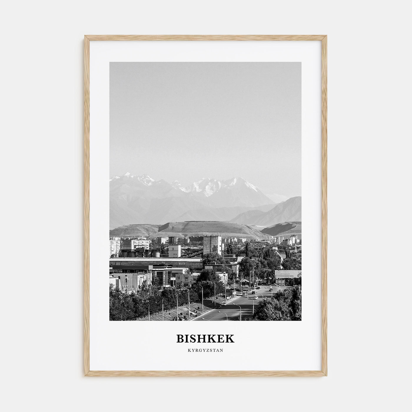 Bishkek Portrait B&W Poster