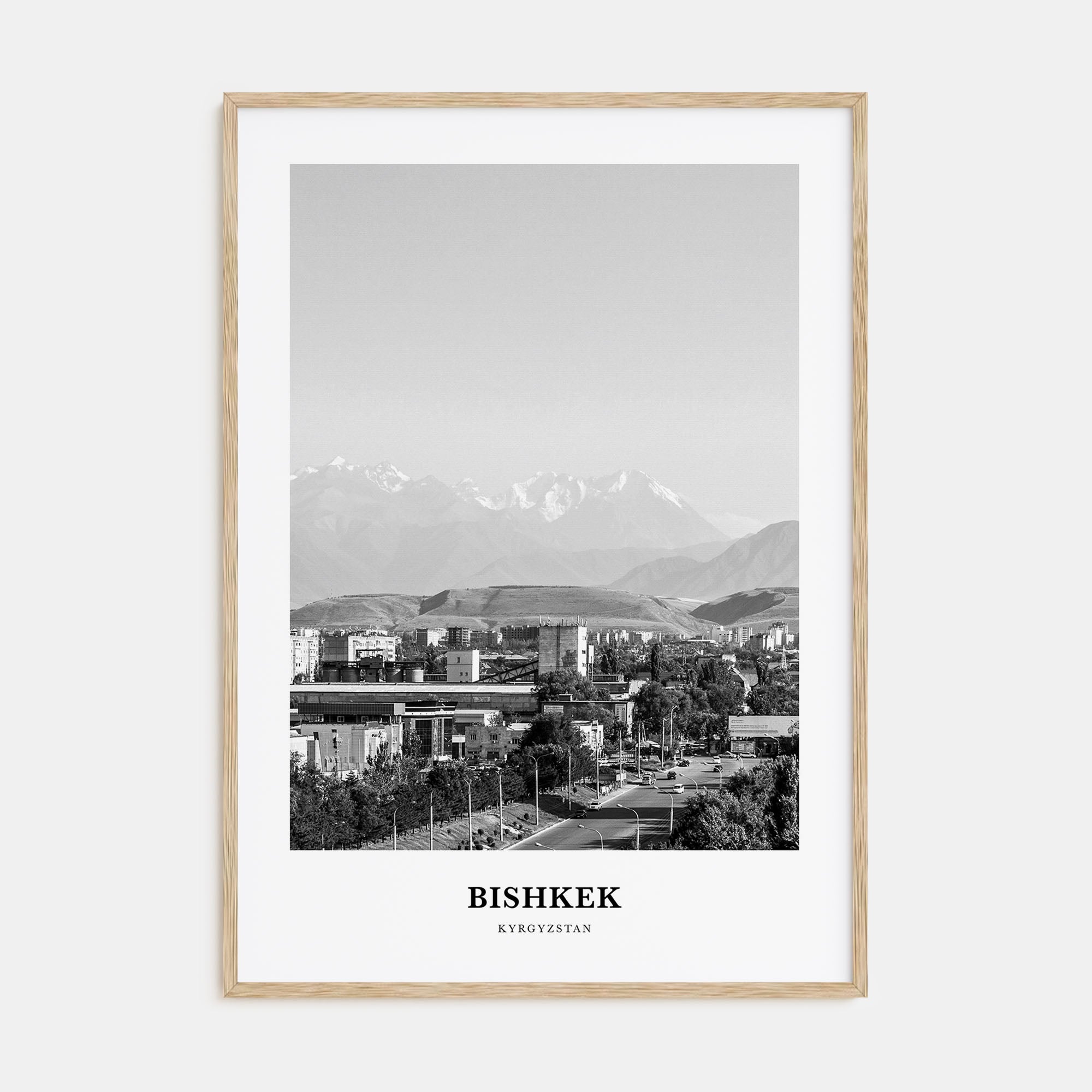 Bishkek Portrait B&W Poster