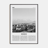 Bishkek Travel B&W Poster