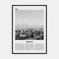 Bishkek Travel B&W Poster