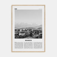 Bishkek Travel B&W Poster