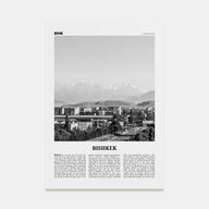 Bishkek Travel B&W Poster