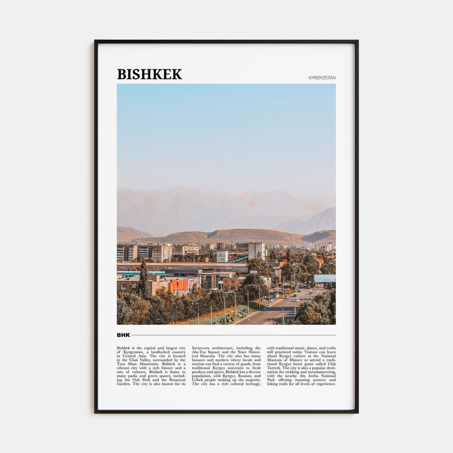 Bishkek Travel Color Poster