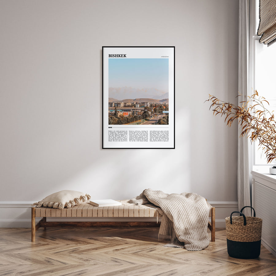 Bishkek Travel Color Poster