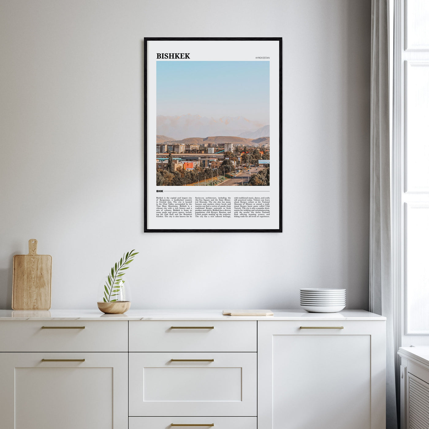 Bishkek Travel Color Poster