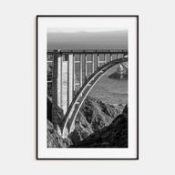 Bixby Creek Bridge Photo B&W Poster