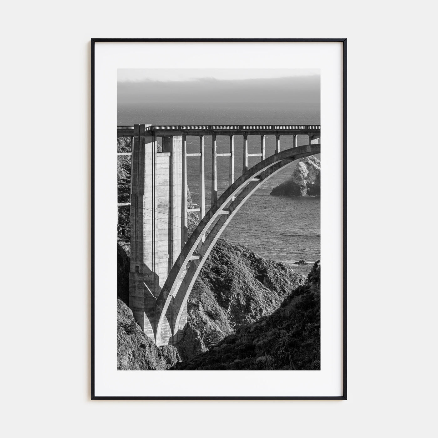 Bixby Creek Bridge Photo B&W Poster
