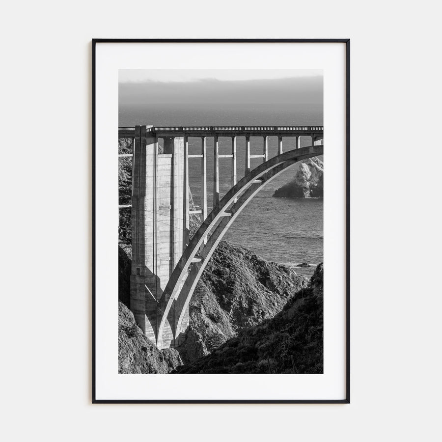 Bixby Creek Bridge Photo B&W Poster