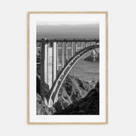 Bixby Creek Bridge Photo B&W Poster