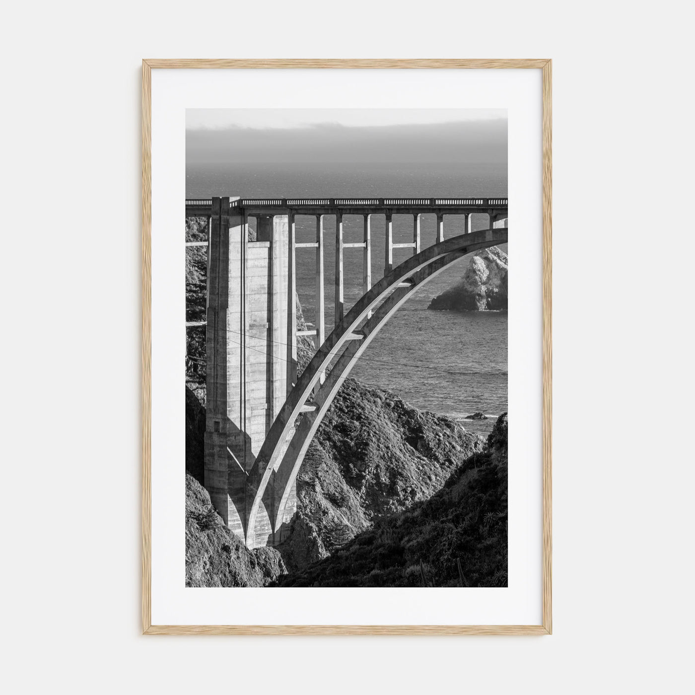 Bixby Creek Bridge Photo B&W Poster