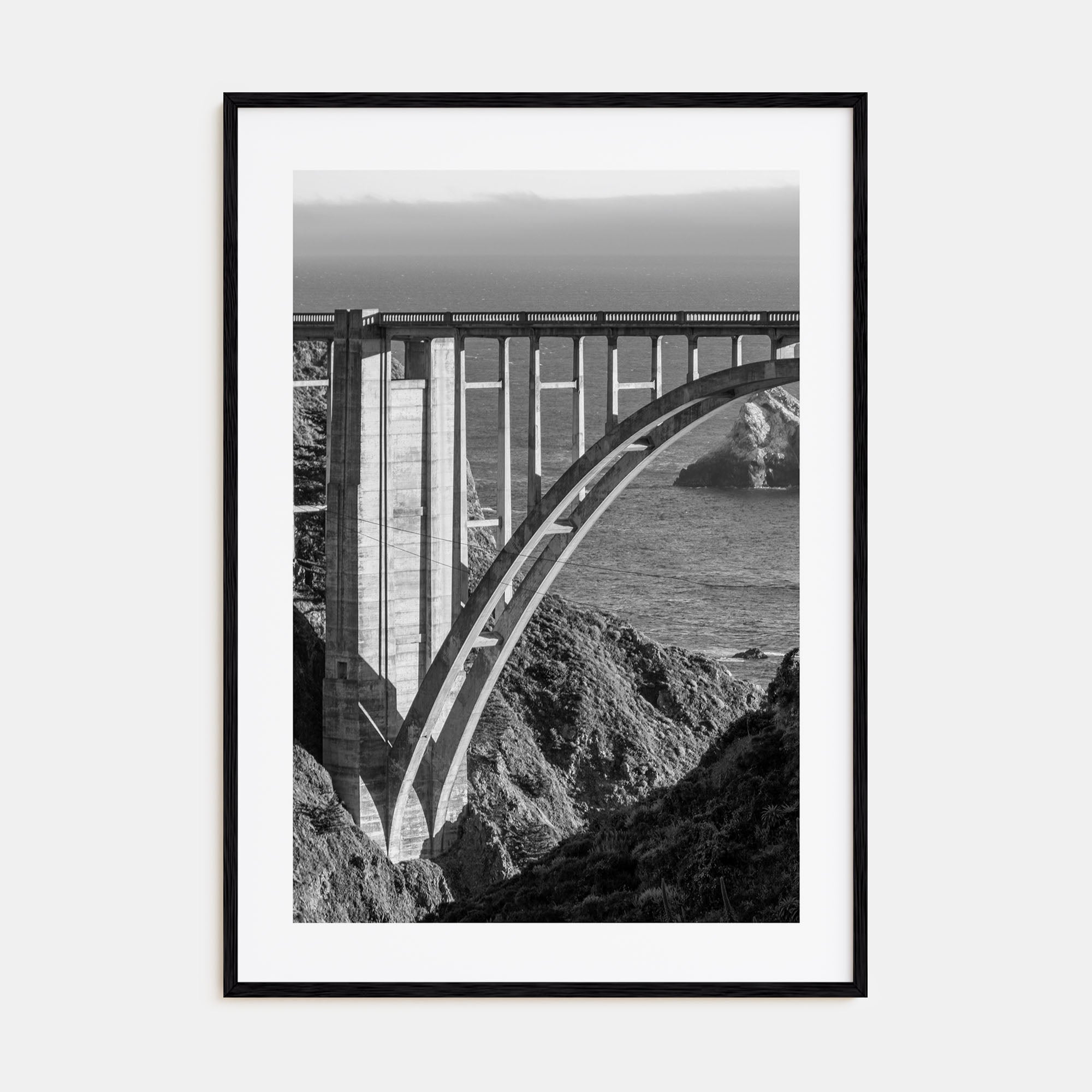 Bixby Creek Bridge Photo B&W Poster