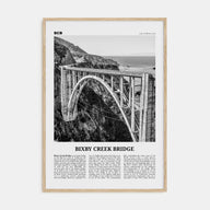 Bixby Creek Bridge Travel B&W Poster