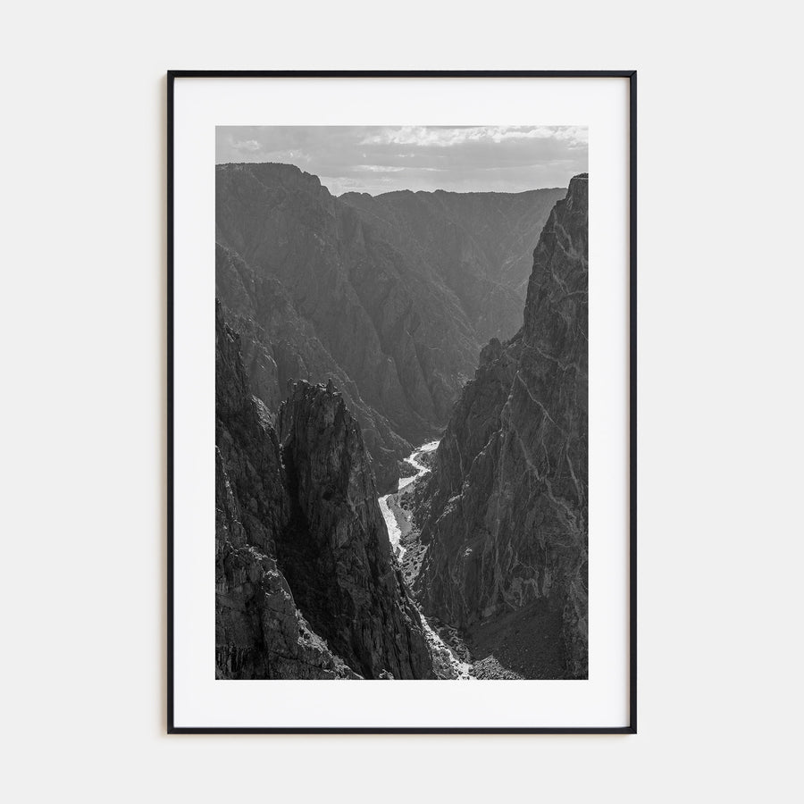 Black Canyon of the Gunnison National Park Photo B&W Poster