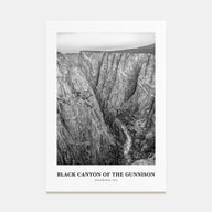 Black Canyon of the Gunnison National Park Portrait B&W Poster